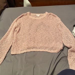 Xhilaration long sleeve crop top, size S